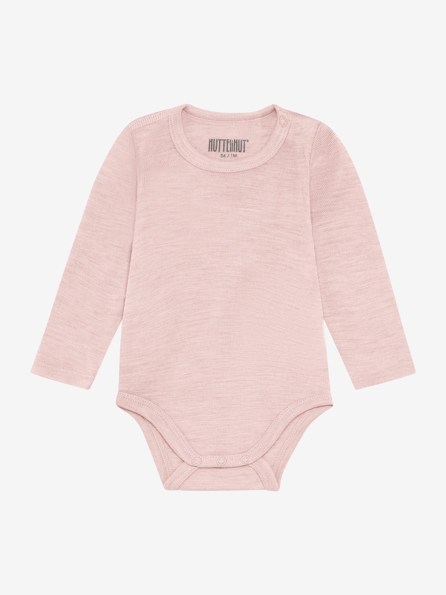 Body med lange ærmer i uld og silke – Rose Smoke