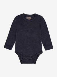 Body med lange ærmer i tencel og uld – Dark Navy
