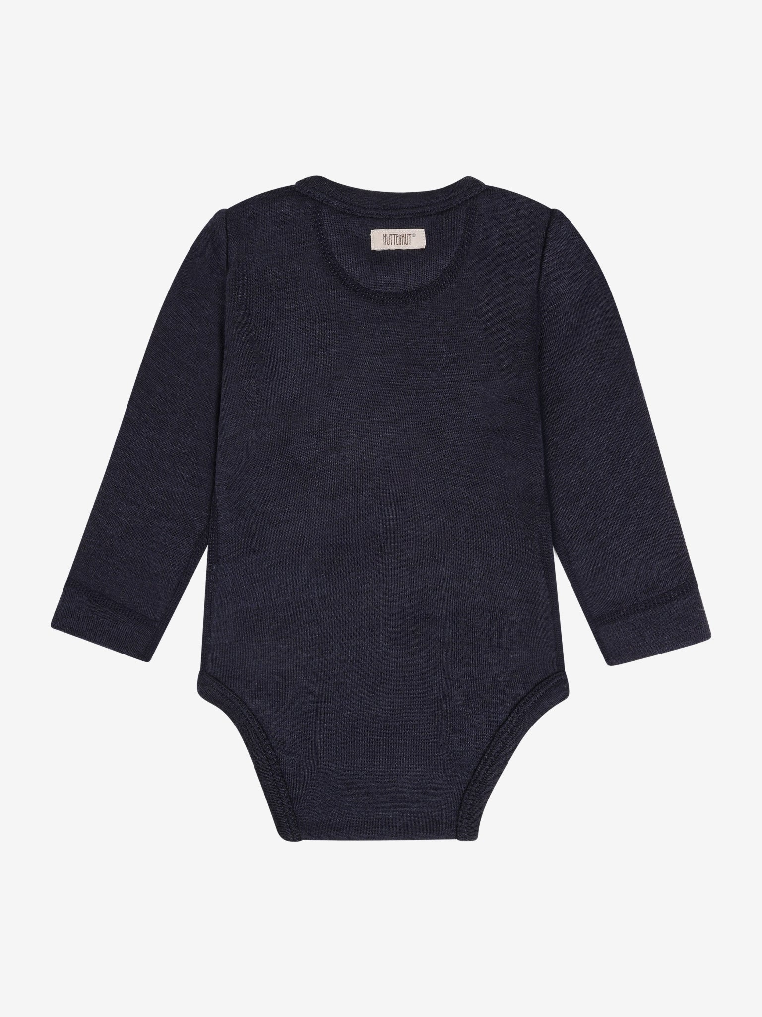 Body med lange ærmer i tencel og uld – Dark Navy