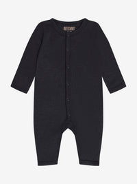 Heldragt med lange ærmer i tencel og uld – Dark Navy