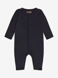 Heldragt med lange ærmer i tencel og uld – Dark Navy