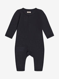 Heldragt med lange ærmer i tencel og uld – Dark Navy