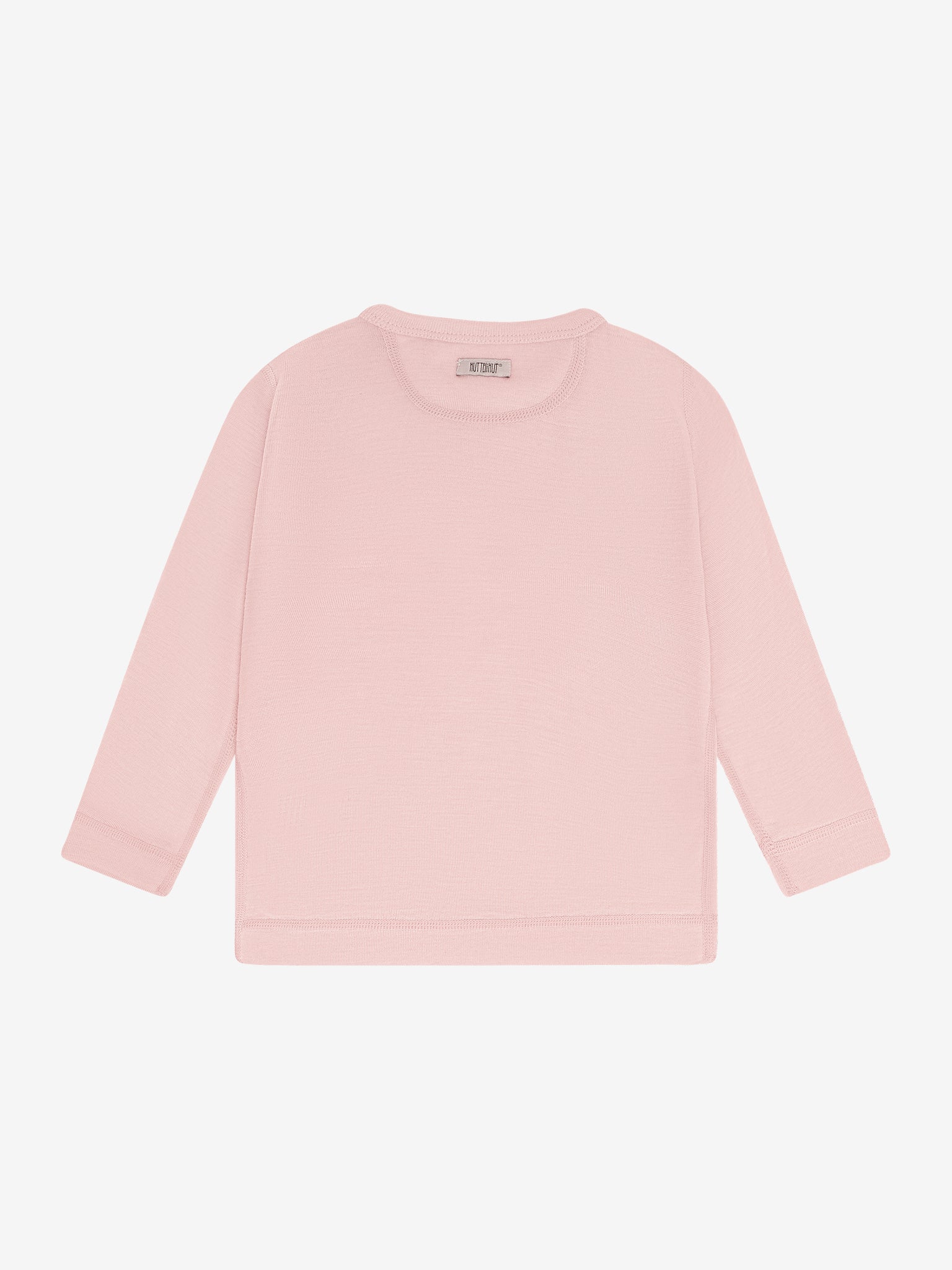 T-shirt med lange ærmer i tencel og uld – Rose Smoke