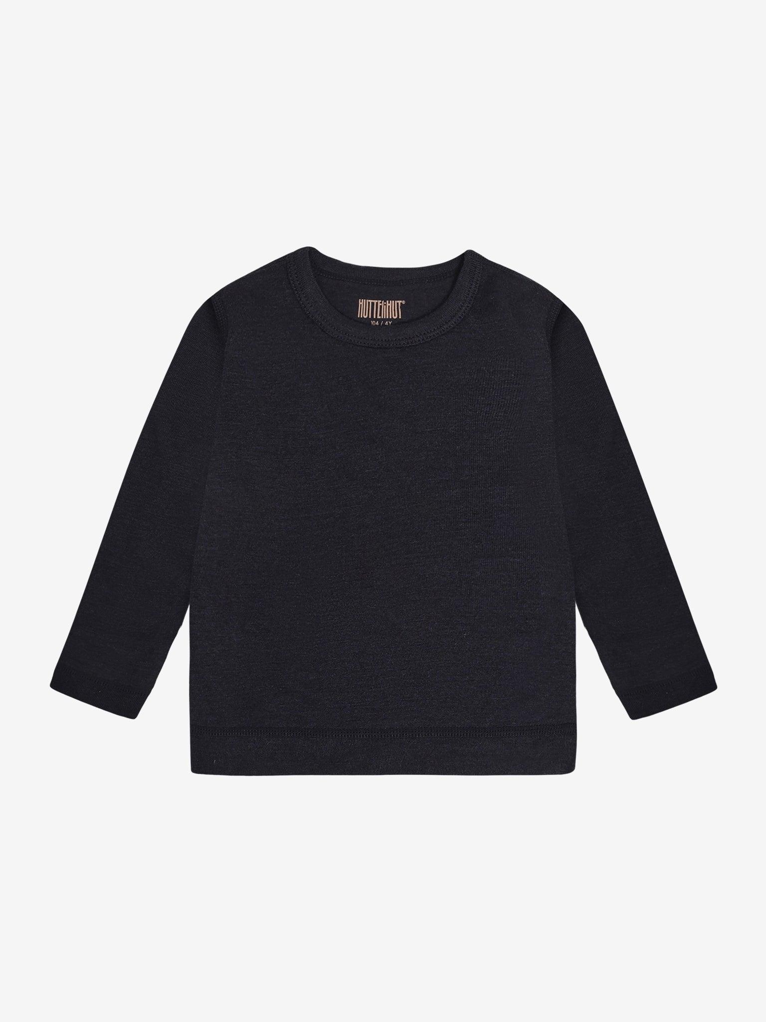 T-shirt med lange ærmer i tencel og uld – Dark Navy