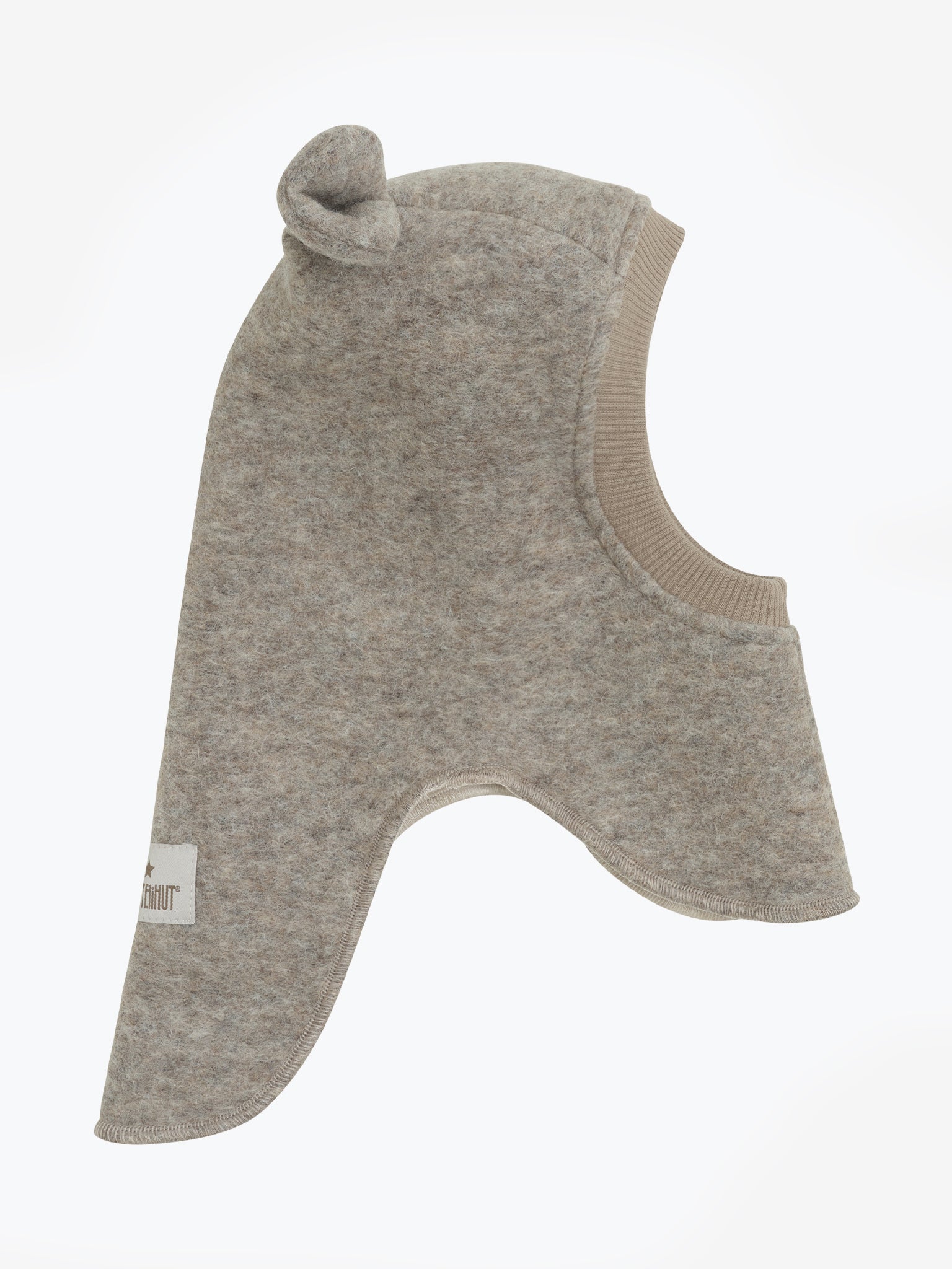 Elefanthue med ører i uld – Camel Melange