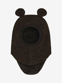 Elefanthue med ører i uld – Dark Brown Melange