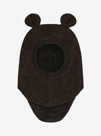 Elefanthue med ører i uld – Dark Brown Melange