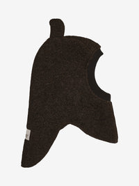 Elefanthue med ører i uld – Dark Brown Melange
