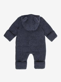 Heldragt med ører i uldfleece – Ombre Blue Melange