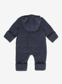 Heldragt med ører i uldfleece – Ombre Blue Melange