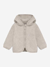 Jakke med ører i uldfleece – Camel Melange