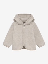 Jakke med ører i uldfleece – Camel Melange