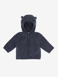 Jakke med ører i uldfleece – Ombre Blue Melange