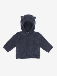Jakke med ører i uldfleece – Ombre Blue Melange