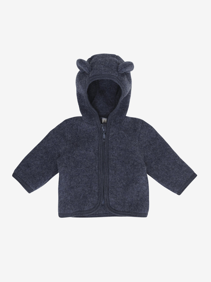 Jakke med ører i uldfleece – Ombre Blue Melange
