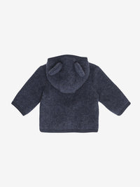 Jakke med ører i uldfleece – Ombre Blue Melange