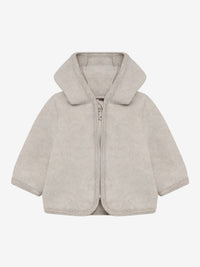 Jakke i uldfleece – Camel Melange