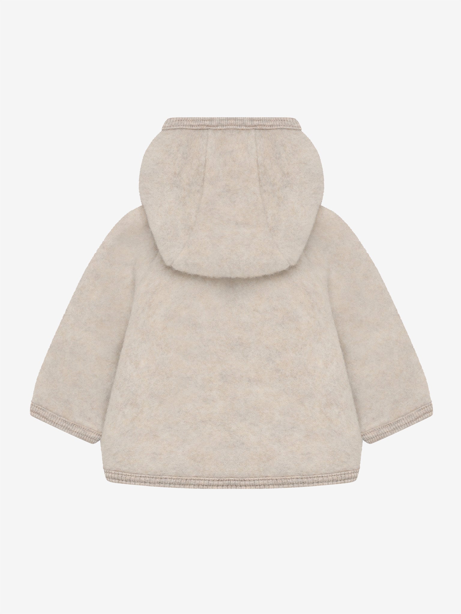 Jakke i uldfleece – Camel Melange