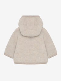 Jakke i uldfleece – Camel Melange