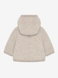 Jakke i uldfleece – Camel Melange
