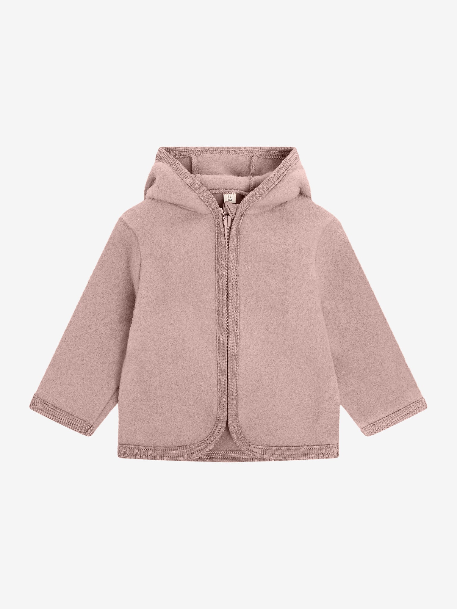 Jakke i uldfleece – Mahogany Rose