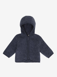 Jakke i uldfleece – Ombre Blue Melange
