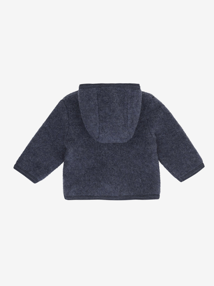 Jakke i uldfleece – Ombre Blue Melange
