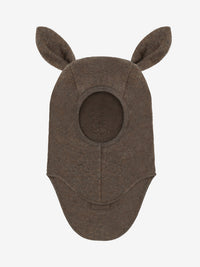 Elefanthue med ører i uldfleece – Brown Melange