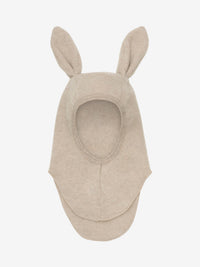 Elefanthue med ører i uldfleece – Sand Melange