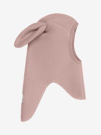 Elefanthue med ører i uldfleece – Mahogany Rose