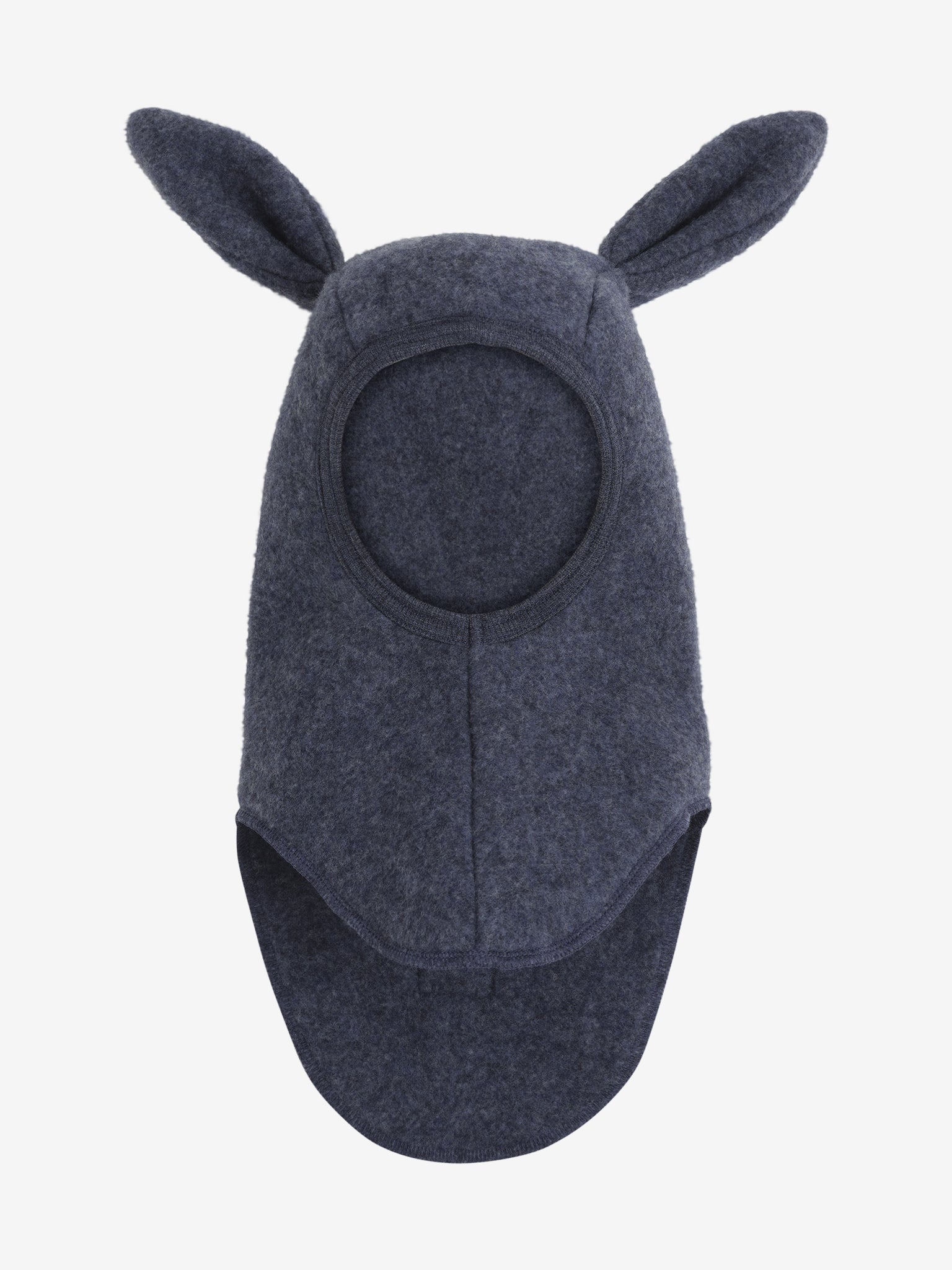 Elefanthue med ører i uldfleece – Ombre Blue Melange