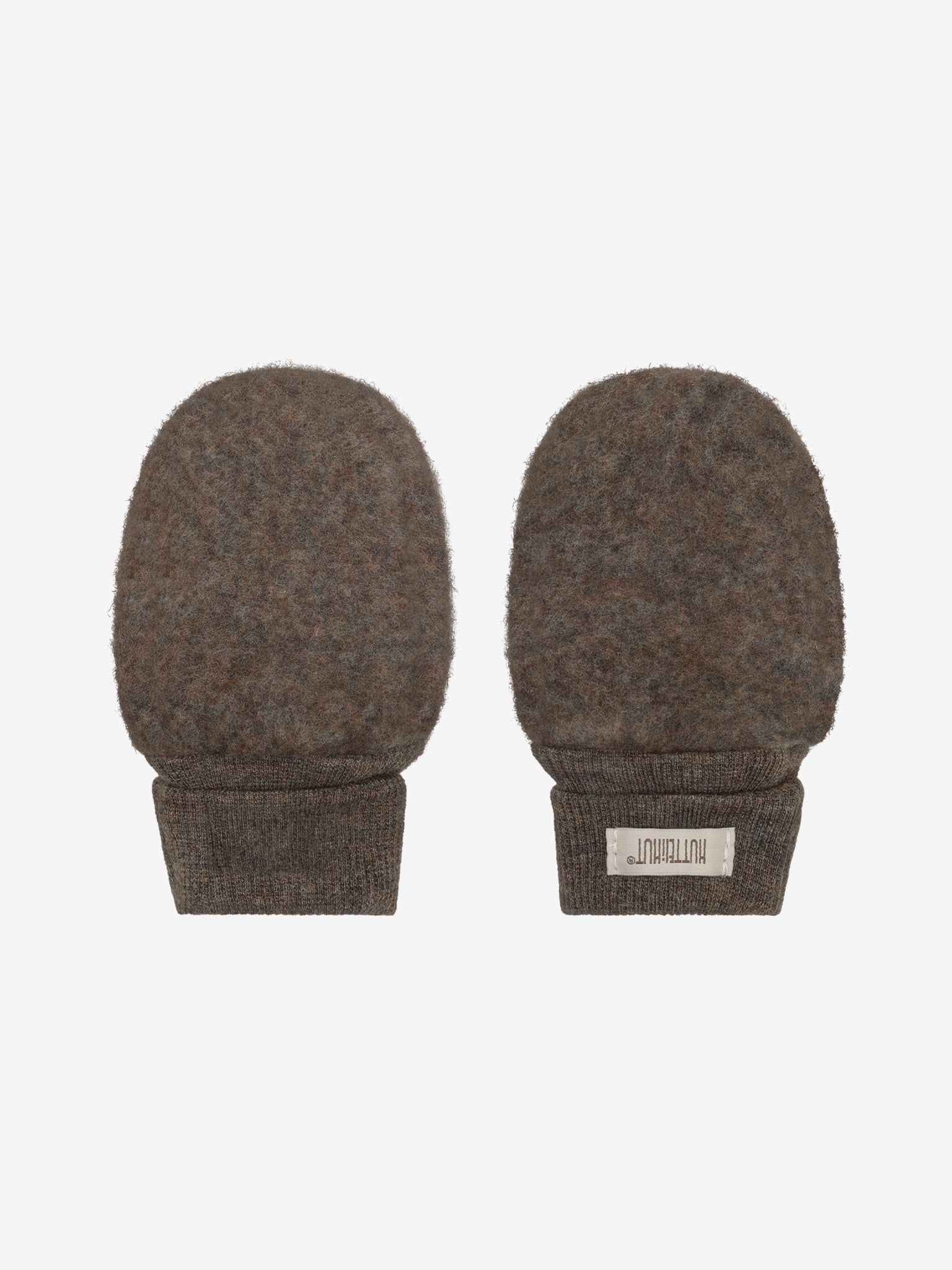 Vanter i uldfleece – Brown Melange