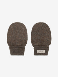 Vanter i uldfleece – Brown Melange