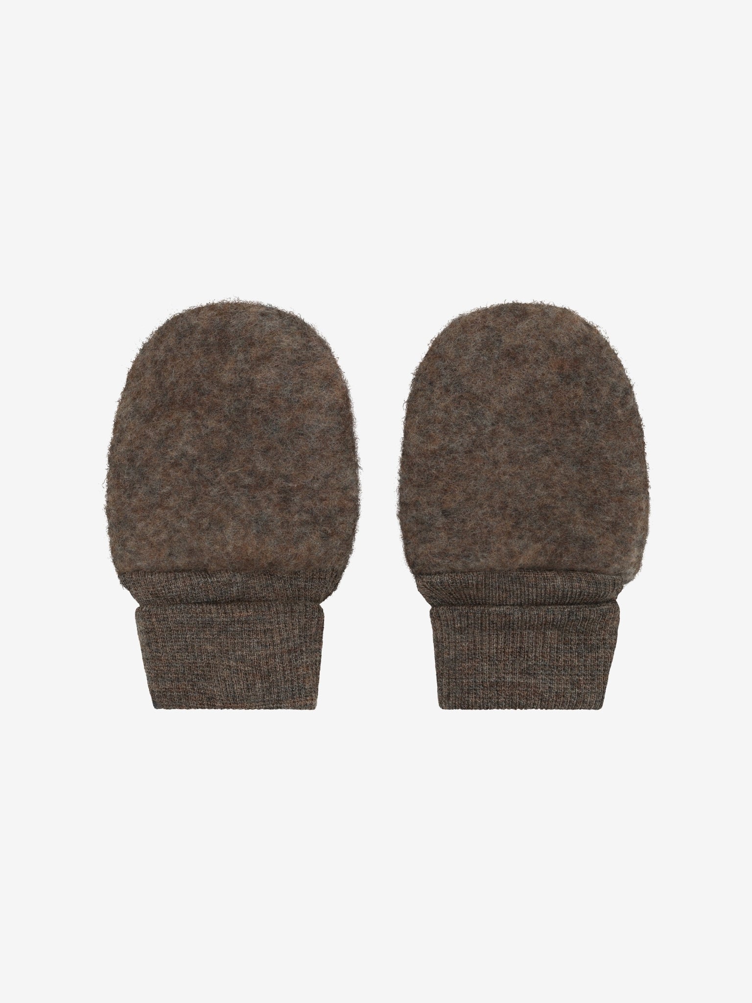 Vanter i uldfleece – Brown Melange