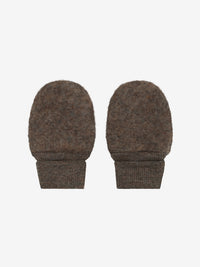 Vanter i uldfleece – Brown Melange