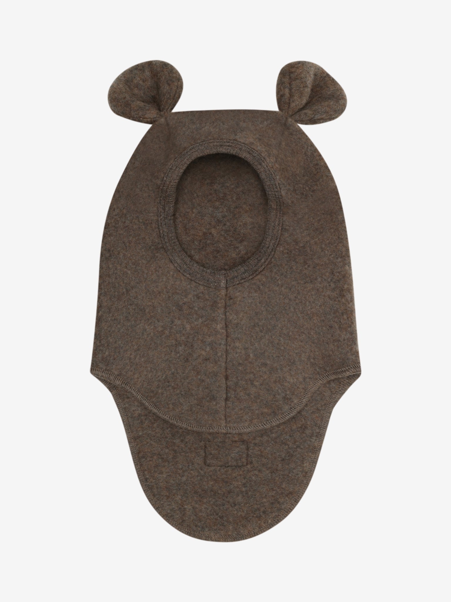 Elefanthue med ører i uldfleece – Brown Melange
