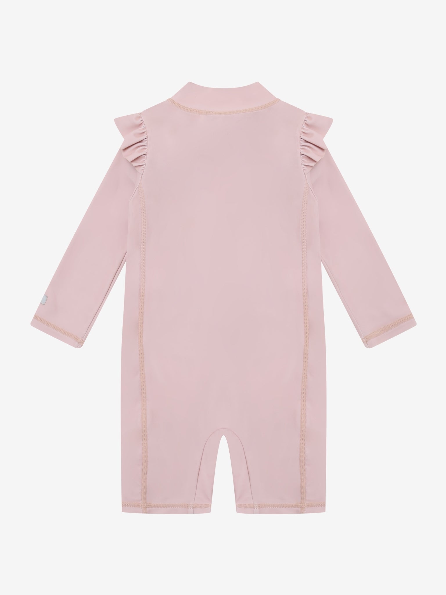 Ensfarvet badedragt med lange ærmer UPF 40 – Mahogany Rose