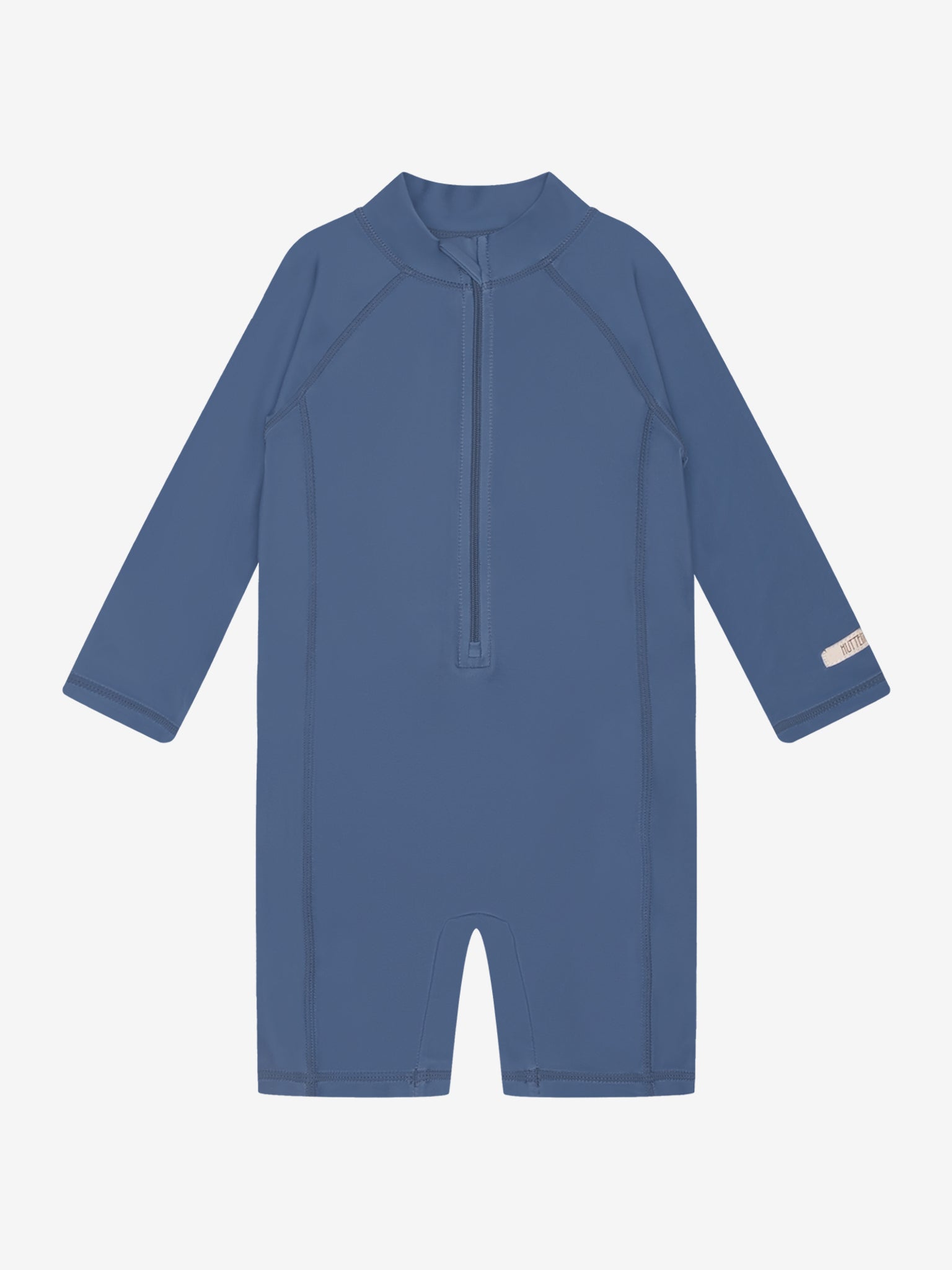 Ensfarvet badedragt med lange ærmer UPF 40 – Vintage Indigo