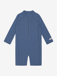 Ensfarvet badedragt med lange ærmer UPF 40 – Vintage Indigo