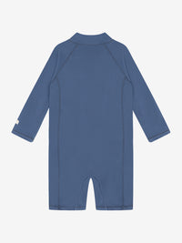 Ensfarvet badedragt med lange ærmer UPF 40 – Vintage Indigo