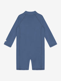 Ensfarvet badedragt med lange ærmer UPF 40 – Vintage Indigo