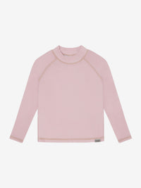 Ensfarvet bade-t-shirt med lange ærmer UPF 40 – Mahogany Rose