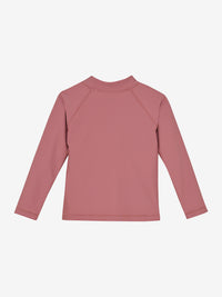 Ensfarvet bade-t-shirt med lange ærmer UPF 40 – Ash Rose