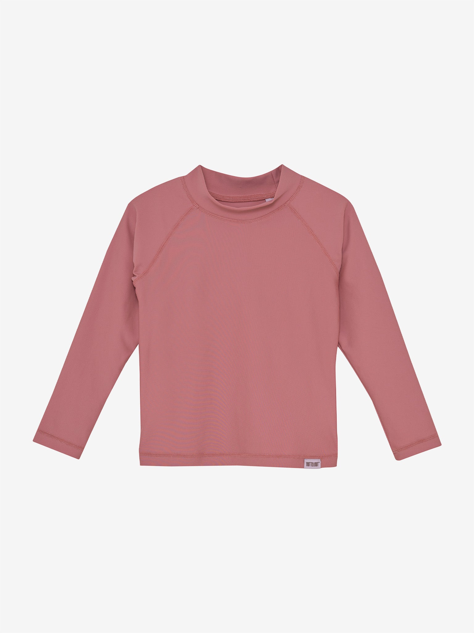 Ensfarvet bade-t-shirt med lange ærmer UPF 40 – Ash Rose