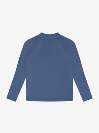 Ensfarvet bade-t-shirt med lange ærmer UPF 40 – Vintage Indigo