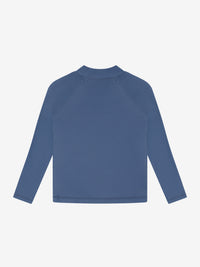 Ensfarvet bade-t-shirt med lange ærmer UPF 40 – Vintage Indigo