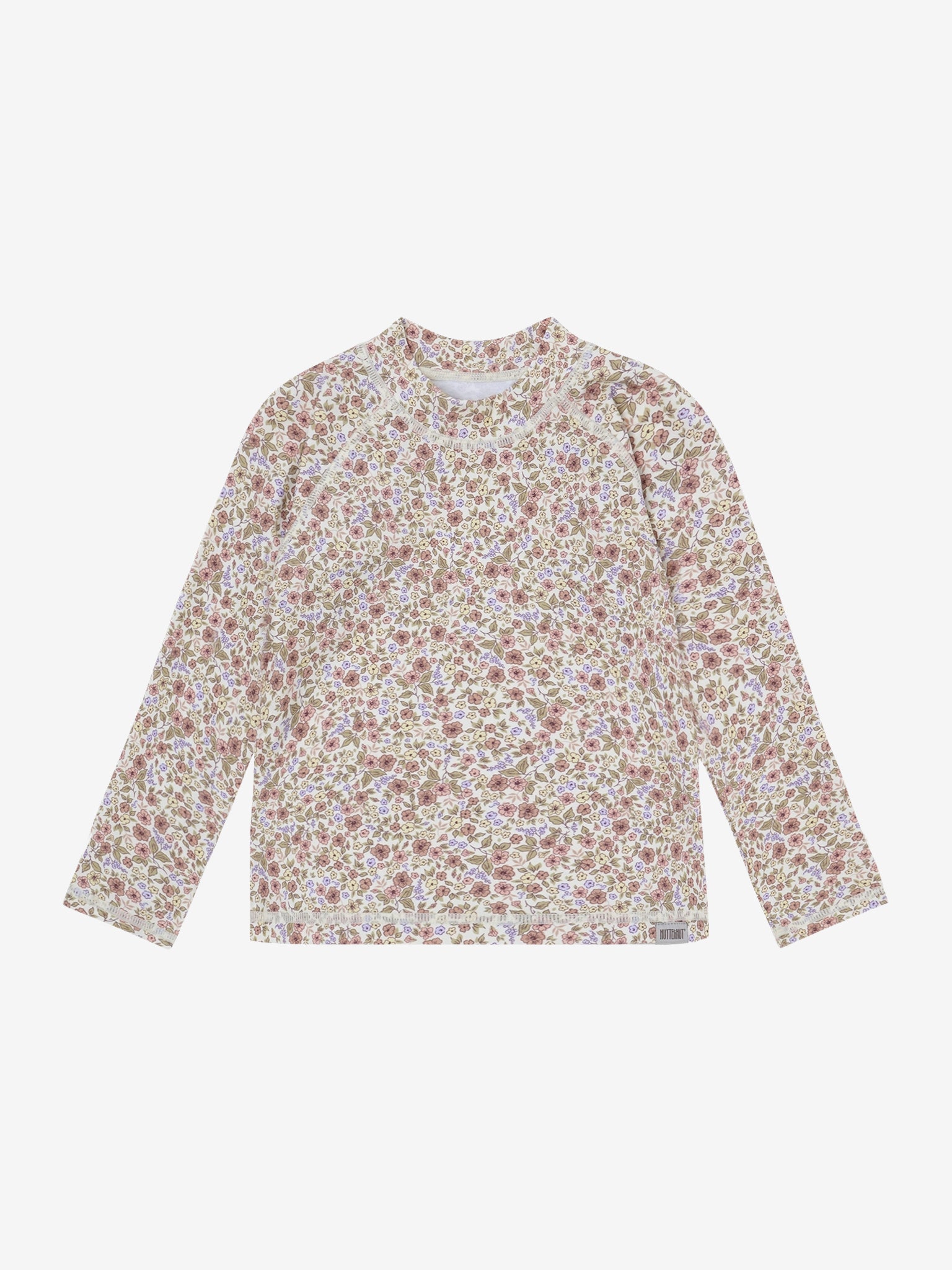 Bade-T-shirt med lange ærmer UPF 60 – Mahogany Rose