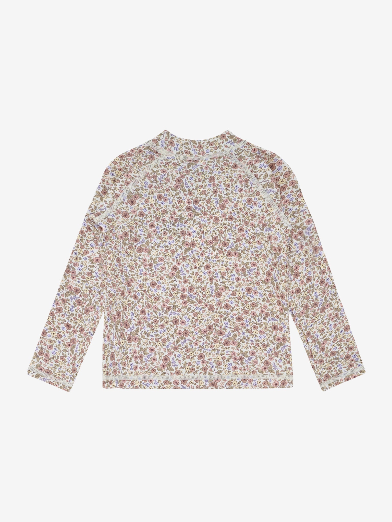 Bade-T-shirt med lange ærmer UPF 60 – Mahogany Rose