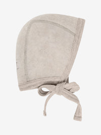 Bonnet i uldfleece – Camel Melange