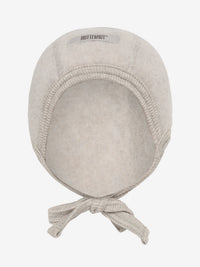 Bonnet i uldfleece – Camel Melange